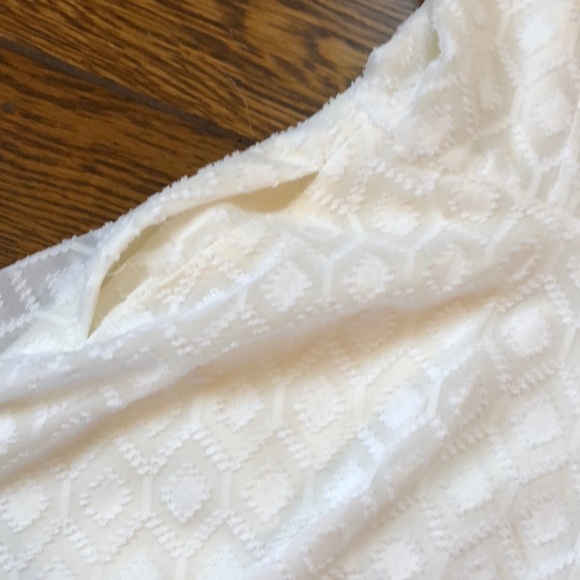 Guess Lace Up Ruffle Tie Front White Dress - Picture 6 of 7